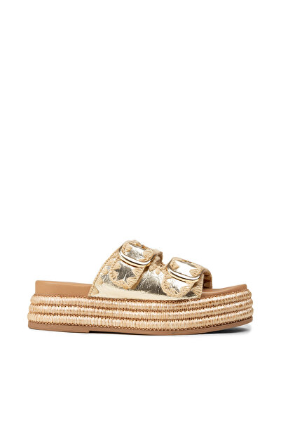 Deery Women's Gold Color Slippers