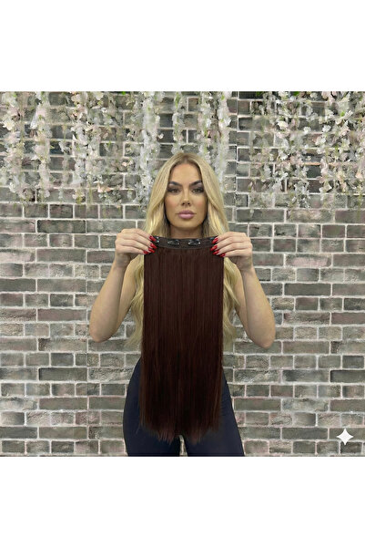Marpessa Fiber Sentetik Yarımay Çıt Çıt Postiş Saç – Isıya Dayanıklı - Yıkana...