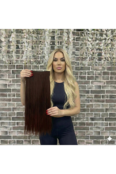 Marpessa Fiber Sentetik Yarımay Çıt Çıt Postiş Saç – Isıya Dayanıklı - Yıkana...