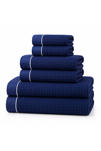 Donetella Pack of 6 Waffle Towel Set – 310 GSM Microfiber, Soft, Absorbent & ...