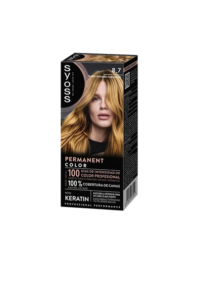 Syoss Vopsea permanenta de par PERMANENT COLOR 8.7 blond caramel auriu