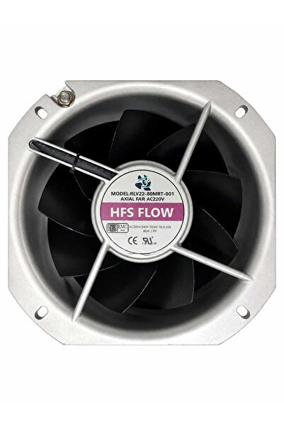 HFS RLV22-80MRT-001 FLOW 225x225x80mm 220v Metal Havalandırma Fanı
