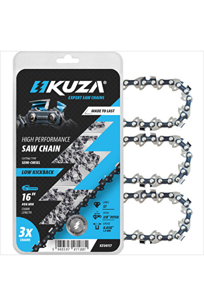 KUZA - Lant pentru drujba, Lungime 16", pas 3/8" Pitch, grosime 050"-1.3 mm, ...