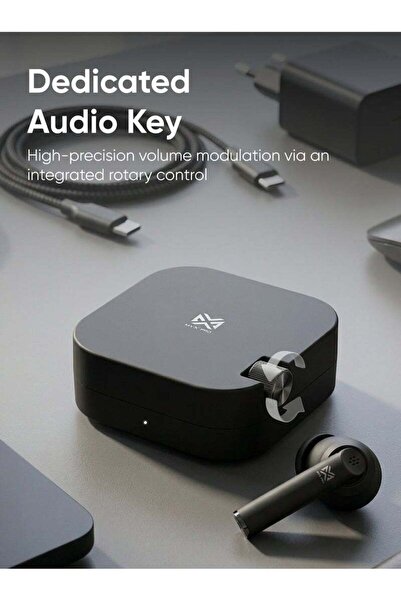 MYX PRO Tune Open-Ear True Wireless Earbuds MT68B - Black with ANC, ENC, Bluetooth 5.3, 11mm Drivers