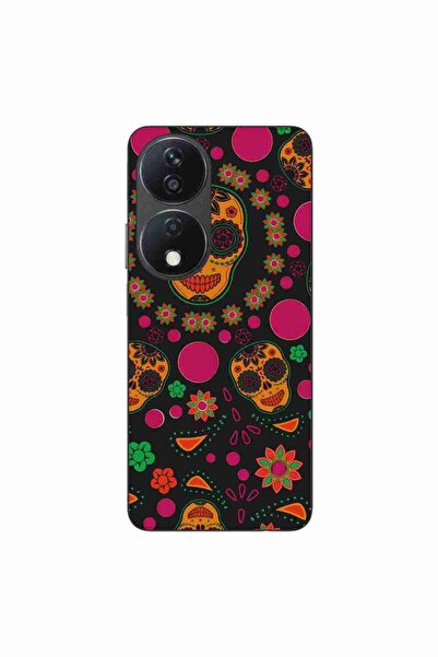 OEM Husa compatibila cu Honor X7b Silicon Gel Tpu Model Halloween Floral Cran...