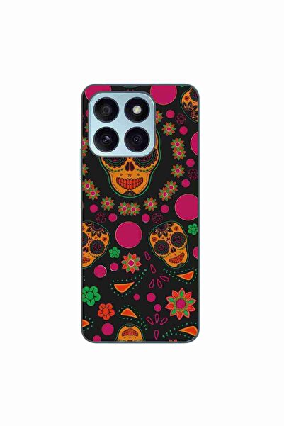 OEM Husa compatibila cu Honor X8b Silicon Gel Tpu Model Halloween Floral Cran...