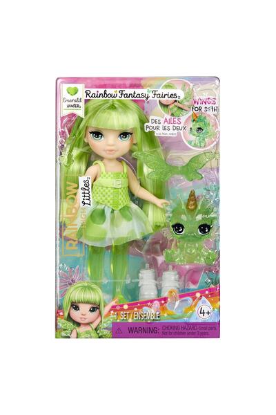 Rainbow High Papusa Littles, Rainbow Fantasy Fairies, Emerald, 543404EUC