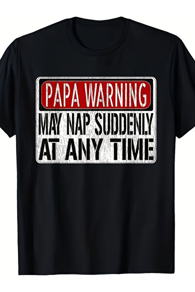 yiou trendy clothing Fun "Dad Warning" T-shirt for Men