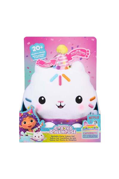 Gabby's Dollhouse Interactive plush toy, Gabbys Dollhouse, Sprinkle Party Cak...