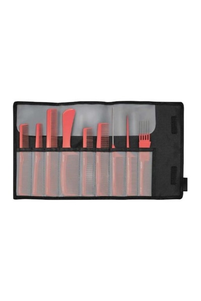 Jaguar Hair Comb Set 9 pcs Coral