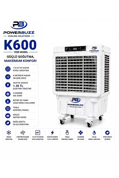 POWERBUZZ PORTATİF - EVAPORATİF SULU SOĞUTMA -POWERBUZZ SOĞUTUCU - K-600