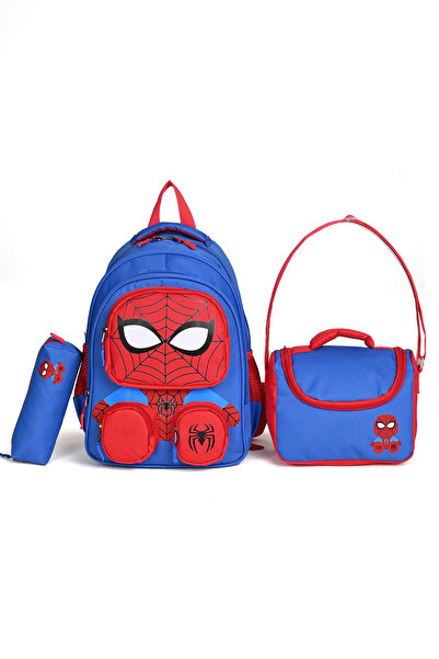 WANDER BAG 3-Piece School Bag Set with Spider Figure – Primary School Backpac...