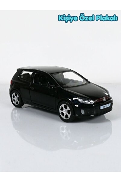 bebeym Golf Gti Metal Araba - Kişiye Özel Plakalı Siyah