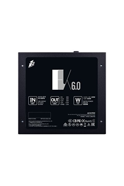 1ST PLAYER 1stPlayer® PS-600FK 600W PC Power Supply, 2 x PCI-E, Active PFC