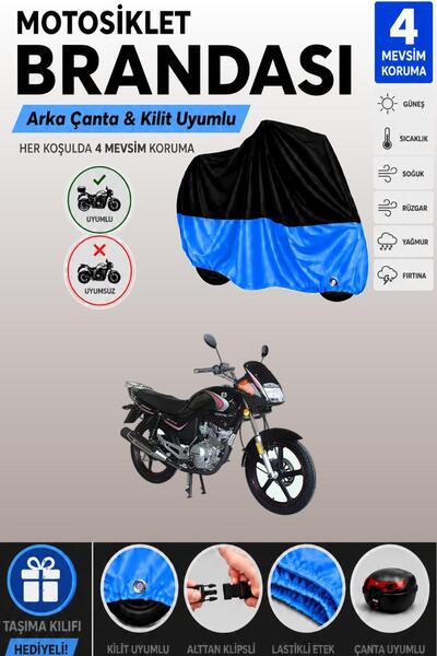 Cemku Double Black Top - Blue Bottom, Rear Bag Compatible Arora Ar 125-43 Yeb...