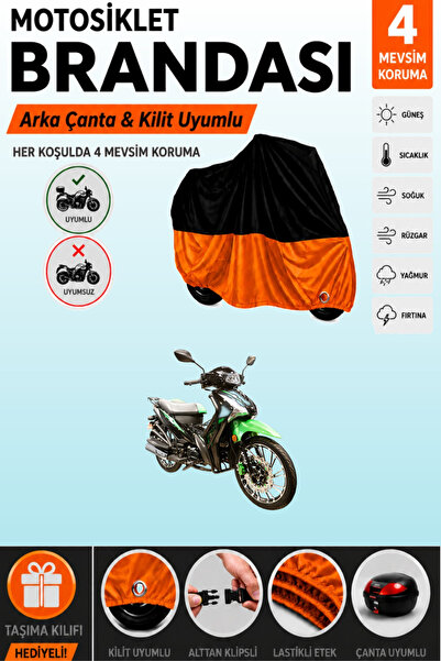 Cemku Double Black Top - Orange Bottom, Rear Bag Compatible Arora Smart 100 M...