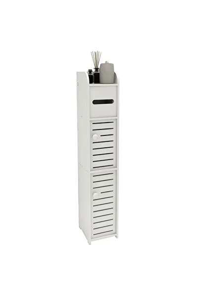 OEM White Bathroom Cabinet with 4 Levels 80x17x15 cm