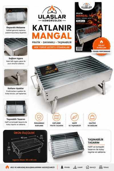 ULAS katlanabilir pratik mangal