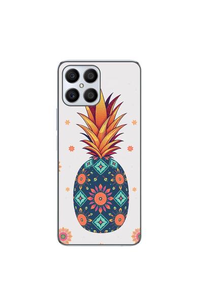 OEM Husa compatibila cu Honor X8 4G Silicon Gel Tpu Model Floral Pineapple