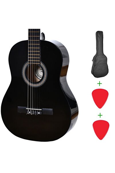 rapsodia reghin Black Classical Guitar Set with Bag and Picks 4/4
