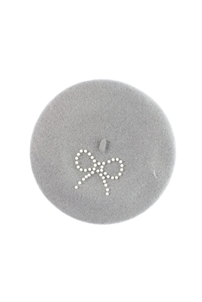 ButicCochet Women's beret, wool, Buticcochet, pearl pattern, one size, Gray -...