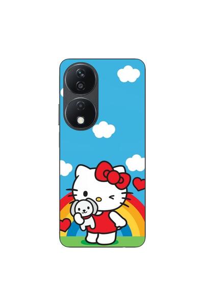 OEM Husa compatibila cu Honor X7b Silicon Gel Tpu Model Hello Kitty Rainbow
