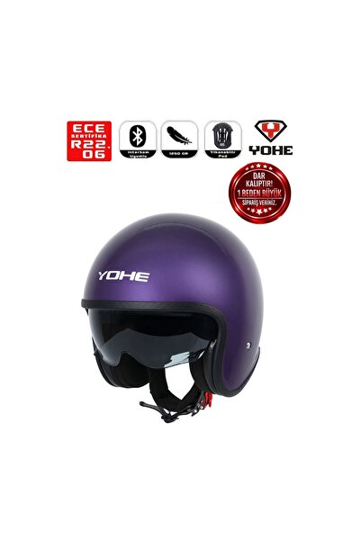 Yohe MOTOSİKLET KASKI 880-SHINY-TITANIUM-PURPLE