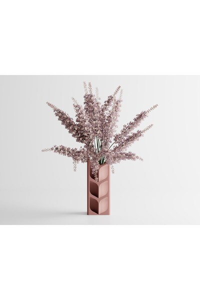 Tasarım Folia Vazo - Pudra Modern Vazo 24 cm