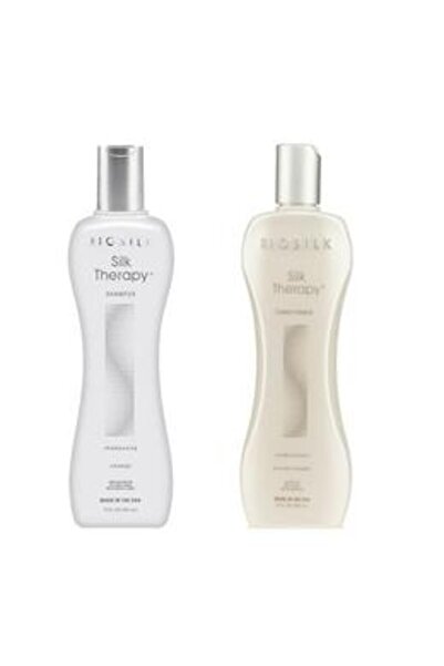 Biosilk Pachet Nutritiv - Farouk Silk Therapy: Sampon 355 ml, Balsam 350 ml