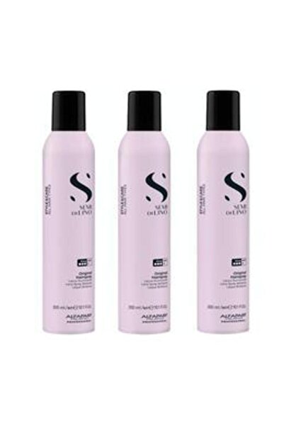 Alfaparf Milano Pachet 3 x Spray Fixativ cu Fixare Puternica - Semi di Lino S...