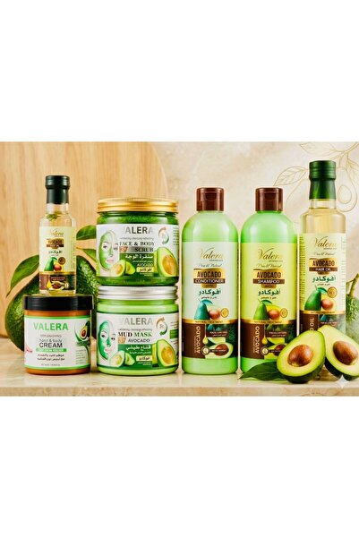 Valera Avocado Body & Hair Care Kit - 6in1 Set With Shampoo, Conditioner, Hai...
