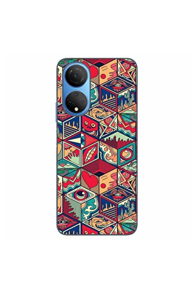 OEM Husa compatibila cu Honor X7 Silicon Gel Tpu Model Pop Art Geometric