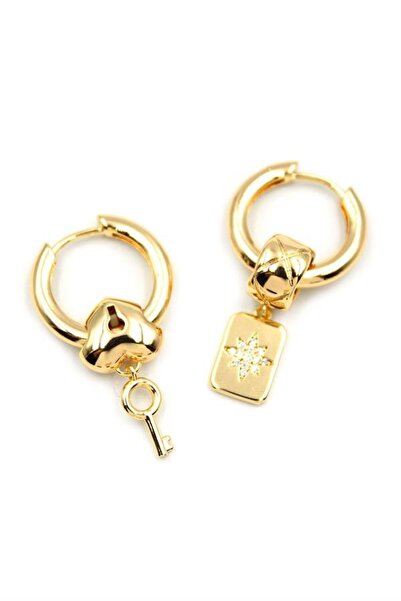 atastore2017 Lock Earrings - Gold