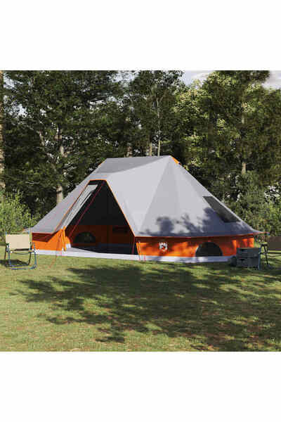 vidaxl Cort Tipi Gri si Portocalie 680 x 430 x 270 cm tafta