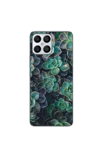 OEM Case compatible with Honor X8 Silicone Gel Tpu Rock Flowers Pattern