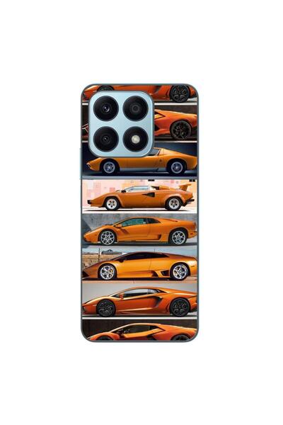 OEM Case compatible with Honor X8a Silicone Gel Tpu Lamborghini Car Pattern