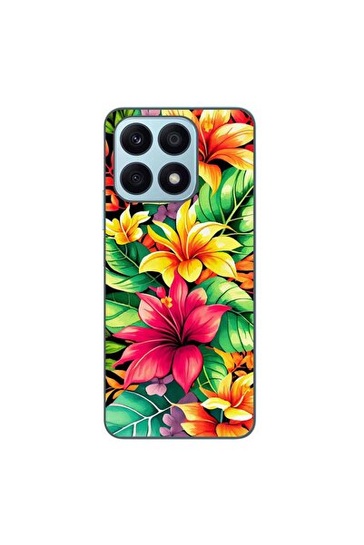 OEM Θήκη συμβατή με Honor X8a από σιλικόνη gel TPU με σχέδιο κρίνος