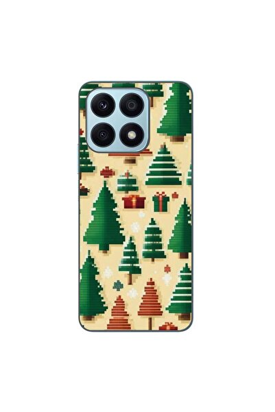 OEM Husa compatibila cu Honor X8a Silicon Gel Tpu Model Pixel Art Christmas T...
