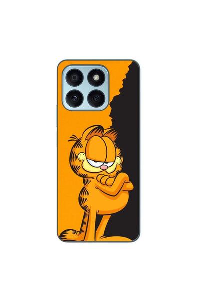 OEM Θήκη συμβατή με Honor X8b, από σιλικόνη gel TPU, μοντέλο Garfield, σε μαύ...