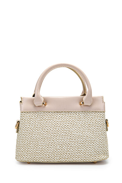 minebag Women's Crossbody Bag with Fixed Strap Design Noir Linen Cream