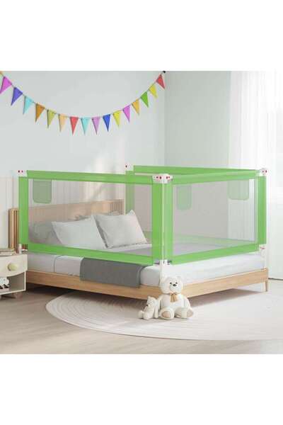 vidaxl Balustradă de protecție pat copii, verde, 180x25 cm, textil