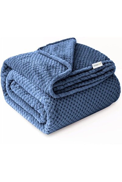COTTON HOME Elegant Square Design Throw Blanket, 150x220cm Soft & Warm Couch ...