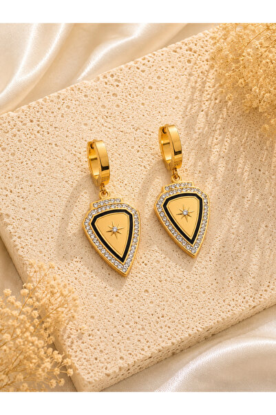HALHALMILL Stone Steel Earrings