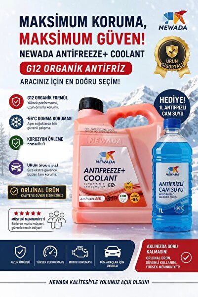 NEWADA G12 Organik Kırmızı Antifiriz 3 Lt