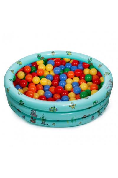 Toyska Piscină gonflabilă cu podea moale pentru copii, cu 50 de mingi colorat...