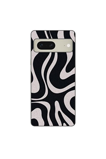 OEM Калъф, съвместим с Google Pixel 7, силиконов гел TPU, монохромен хипнотиз...