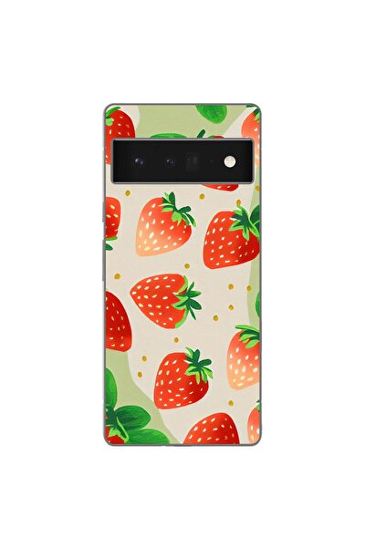 OEM Husa compatibila cu Google Pixel 6 Pro Silicon Gel Tpu Model Capsuni Pattern