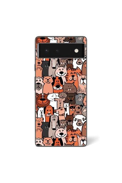 OEM Husa compatibila cu Google Pixel 6 Silicon Gel Tpu Model Caini si Pisici ...