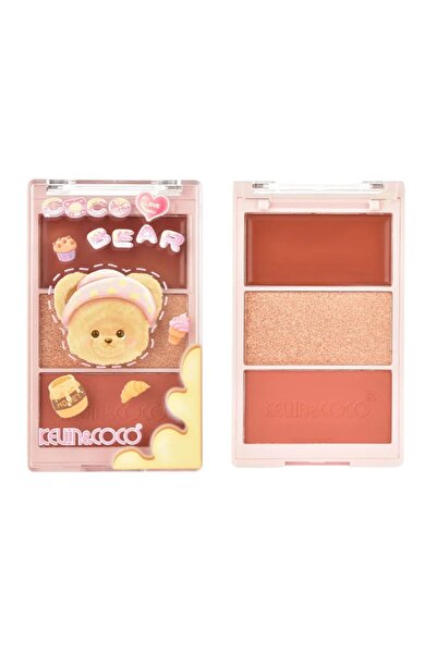 Crocodileskids Paletă de blush, Kevin&Coco, 3 nuanțe, Blush, Iluminator, Cont...
