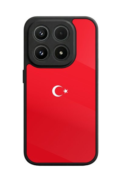 BGAKSESUAR حافظة XlAOMI Mi 17 5G لامعة فاخرة بتصميم العلم التركي